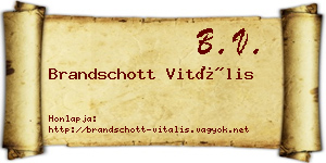 Brandschott Vitális névjegykártya